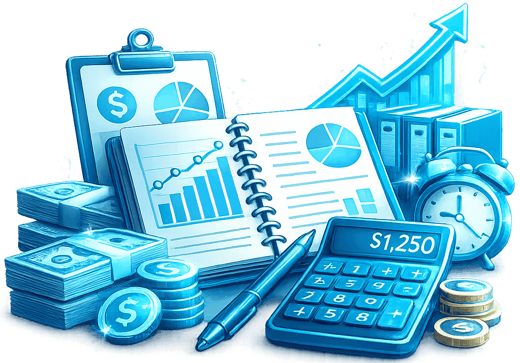 Corporate accounting service illustration