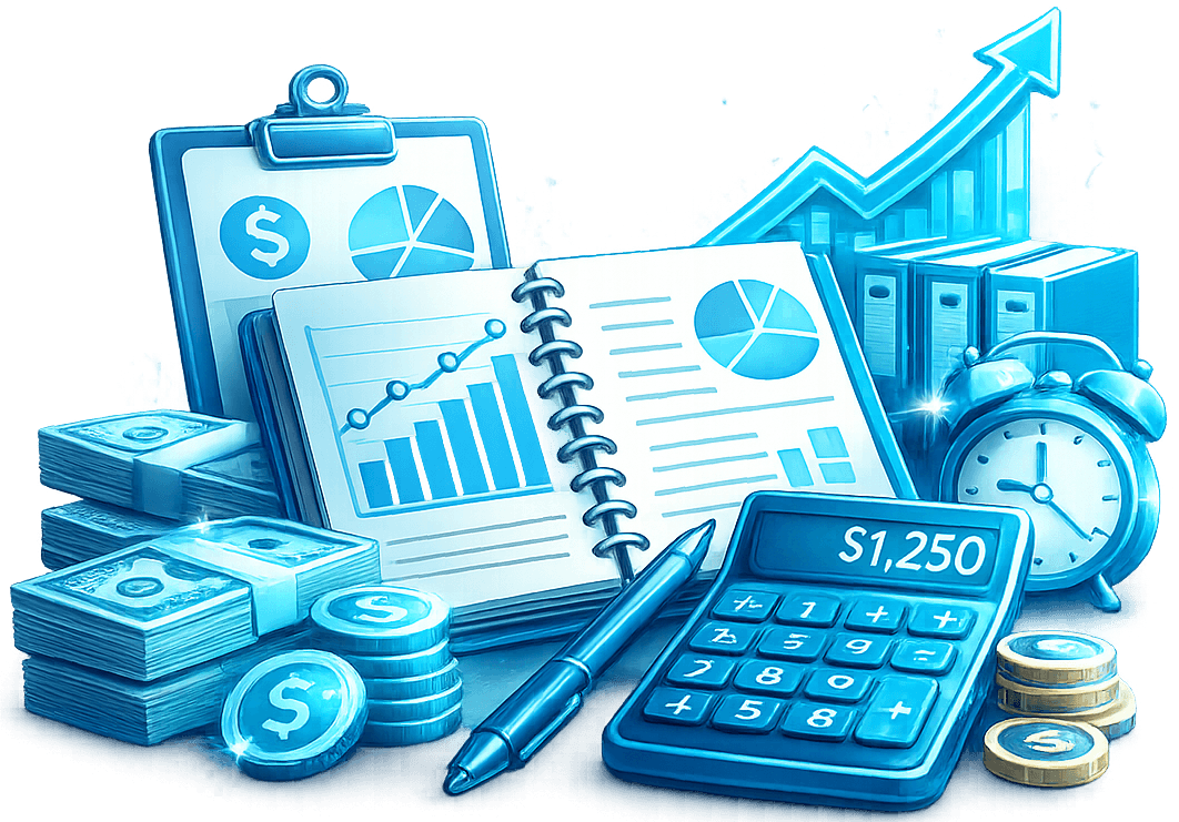 Corporate accounting service illustration
